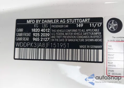 2018 Mercedes-Benz Slc 300 z USA, uszkodzony, nr VIN WDDPK3JA8JF151951